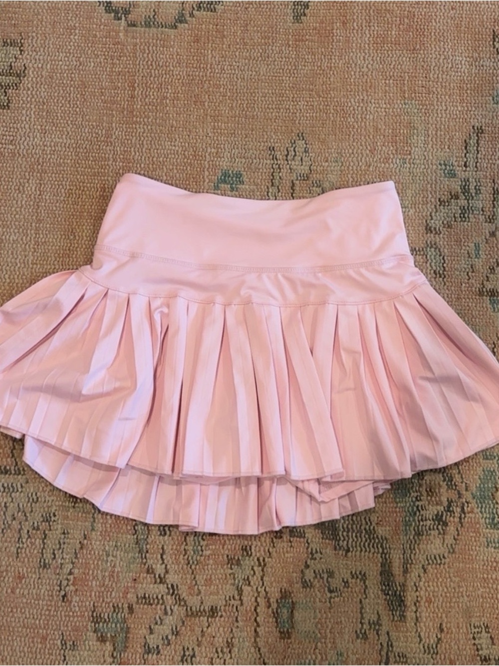 Pleated Mini Skirt in Soft Pink